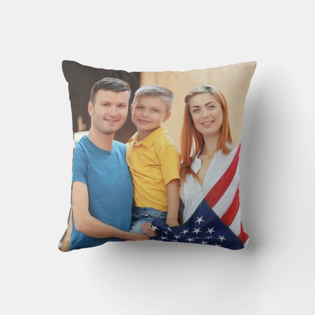 Cojín Decorativo Foto de familiares y amigos (Reverso)