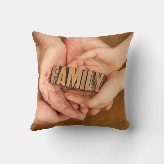 Cojín Decorativo Foto de familiares y amigos (Reverso)