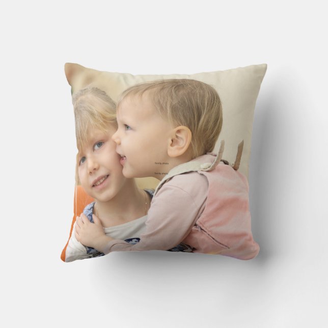 Cojín Decorativo Foto de familiares y amigos (Reverso)