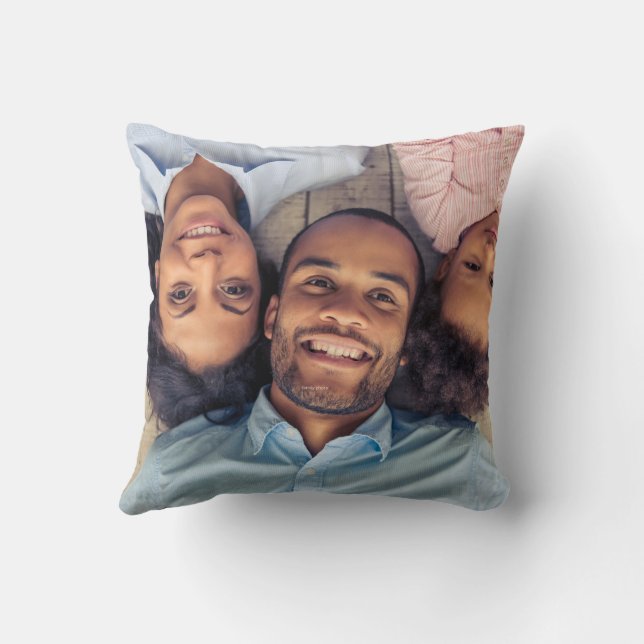 Cojín Decorativo Foto de familiares y amigos (Reverso)