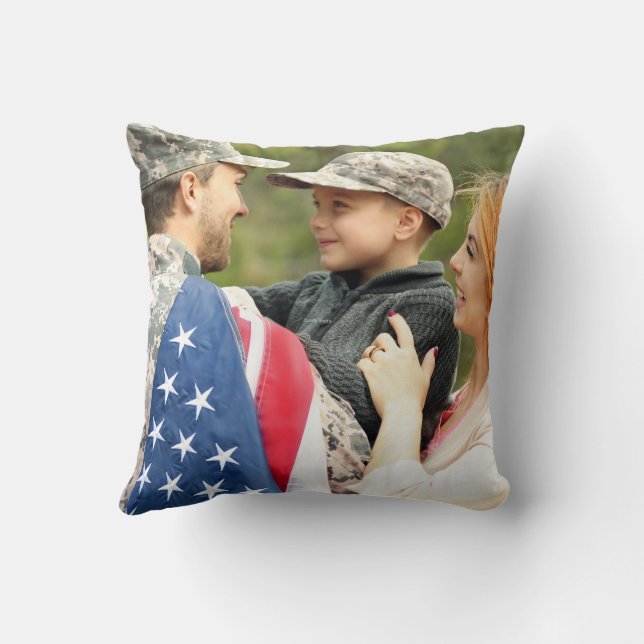 Cojín Decorativo Foto de familiares y amigos (Reverso)