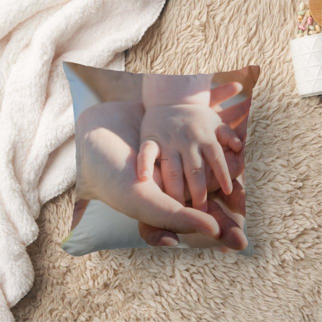 Cojín Decorativo Foto de familiares y amigos (Manta)