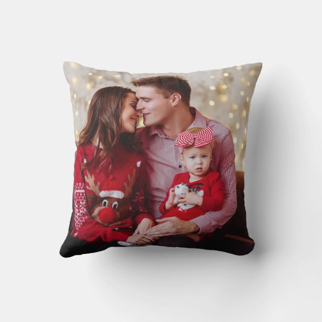 Cojín Decorativo Foto de familiares y amigos (Reverso)