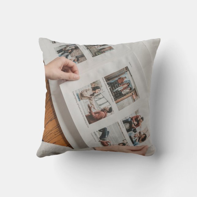 Cojín Decorativo Foto de familiares y amigos (Reverso)