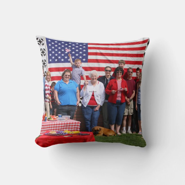 Cojín Decorativo Foto de familiares y amigos (Anverso)