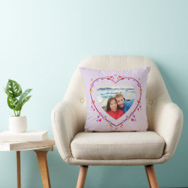 Cojín Decorativo Foto de forma de corazón el día de San Valentín