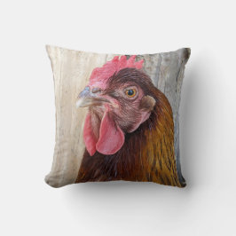 Cojín Decorativo Foto de gallina roja