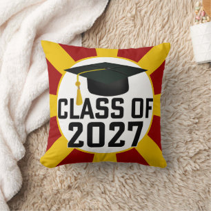 Cojín Decorativo Foto de graduación de la clase de Letterman 2027
