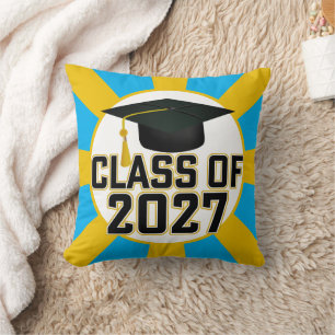 Cojín Decorativo Foto de graduación de la clase de Letterman 2027