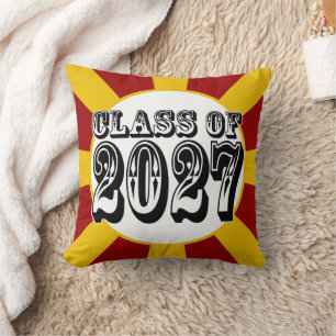 Cojín Decorativo Foto de graduación de la clase occidental de 2027