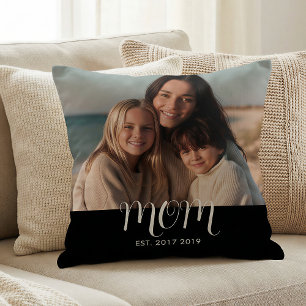 Cojín Decorativo Foto de guión moderno de mamá