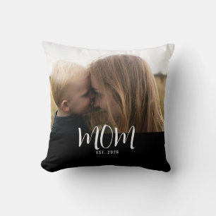 Cojín Decorativo Foto de guión moderno establecida mamá personaliza