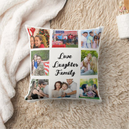 Cojín Decorativo Foto de la colección de familiares y amigos