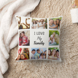 Cojín Decorativo Foto de la colección de familiares y amigos