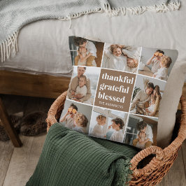 Cojín Decorativo Foto de la familia Collage | Agradecidos agradecid