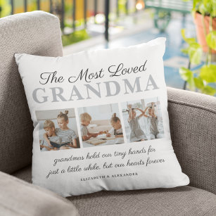 Cojín Decorativo Foto de la familia de las abuelas más amadas