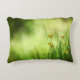 Cojín Decorativo Foto de la naturaleza de la Buttercup de las flore