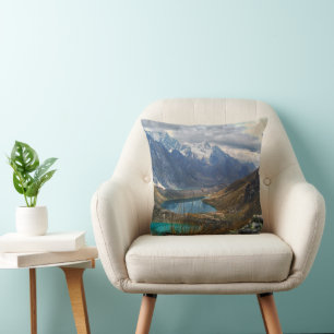 Cojín Decorativo Foto de las montañas alpinas escénicas