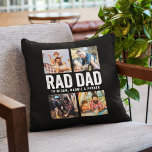 Cojín Decorativo Foto de los nombres de los niños de los Personaliz<br><div class="desc">Presentamos el regalo perfecto para cualquier padre fresco, moderno y triste por ahí - el Guay moderno del Día del Padre RAD DAD Personalizados Nombres de niños Foto almohada de lanzamiento! Esta almohada es un tributo a todos los asombrosos padres que se enorgullecen de ser padres y aman mostrar los...</div>
