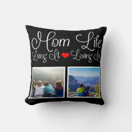 Cojín Decorativo Foto de Mamá Vida Negra Personalizado