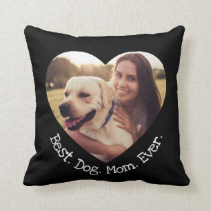 Cojín Decorativo Foto de Mascota divertida personifica el mejor cor