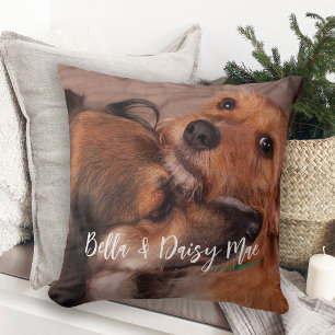 Cojín Decorativo Foto de mascota personalizada a doble cara