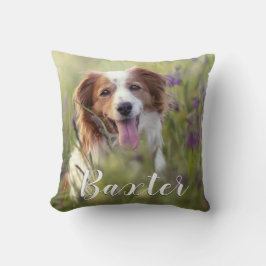 Cojín Decorativo Foto de mascota personalizada como recuerdo