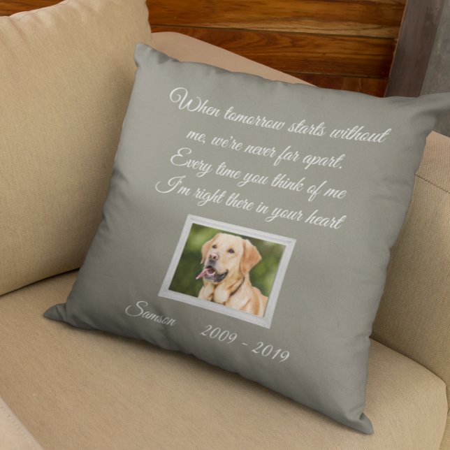 Cojín Decorativo Foto de mascota Personalizar en memoria de perros (Subido por el creador)