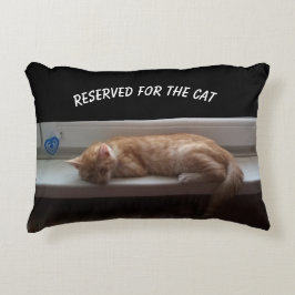 Cojín Decorativo Foto de mascota reservada para el gato
