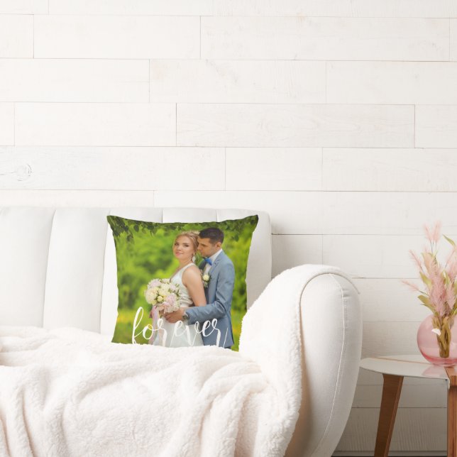 Cojín Decorativo Foto de matrimonio personalizado para siempre (Sofá)