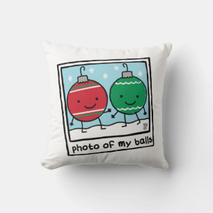 Cojín Decorativo FOTO DE MIS BOLAS Feliz Navidad