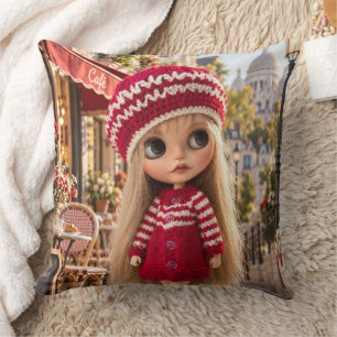 Cojín Decorativo Foto de muñeca Blythe