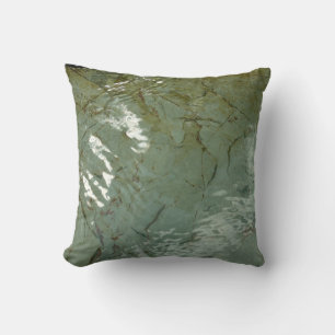 Cojín Decorativo Foto de naturaleza de roca cubierta de agua