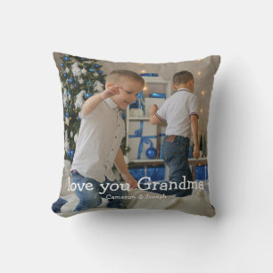 Cojín Decorativo Foto de Navidad Abuela Te Quiero