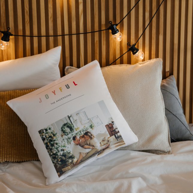 Cojín Decorativo Foto de Navidades modernos simples | Fiestas alegr (Subido por el creador)