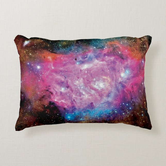 Cojín Decorativo Foto de nube interestelar de emisión de laguna Neb (Anverso)