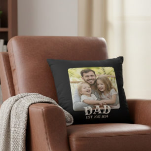 Cojín Decorativo Foto de Papá Establecida