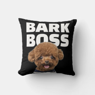 Cojín Decorativo Foto de perro jefe ladrador Mascota personalizada
