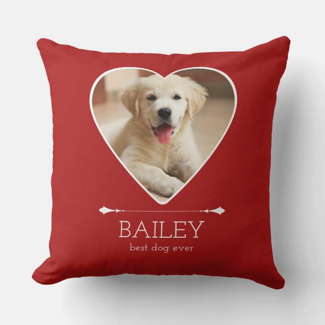 Cojín Decorativo Foto de Perro Personalizada (Anverso)