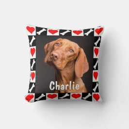 Cojín Decorativo Foto de perro y Personalizado de nombres pipa pers