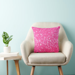 Cojín Decorativo Foto de textura brillante de purpurina rosa calien