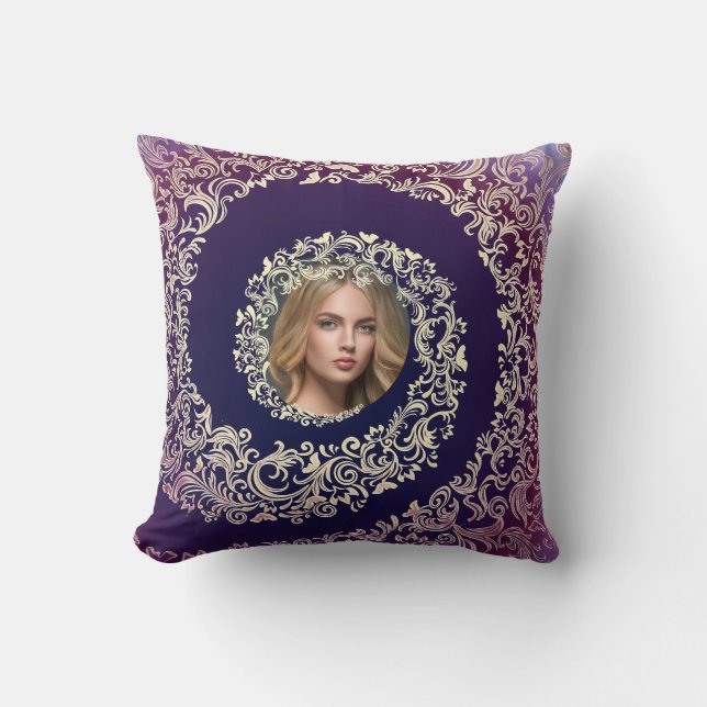 Cojín Decorativo Foto decorativa púrpura (Anverso)