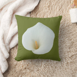 Cojín Decorativo Foto del jardín trasero de Calla blanca Lily Flowe