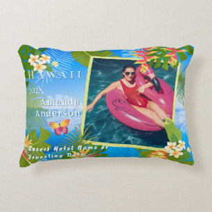 Cojín Decorativo Foto del mar de la memoria del paraíso tropical