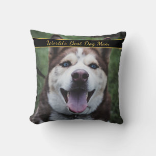 Cojín Decorativo Foto del mejor Mascota de mamá perro del mundo