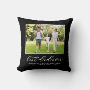 Cojín Decorativo Foto del mejor Personalizado de papá