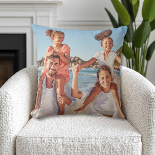 Cojín Decorativo Foto Familiar Personalizada Doble Cara