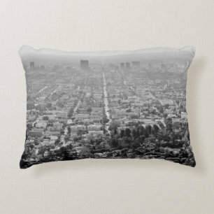 COJÍN DECORATIVO FOTO GRAYSCALE AERIAL DE LA CIUDAD