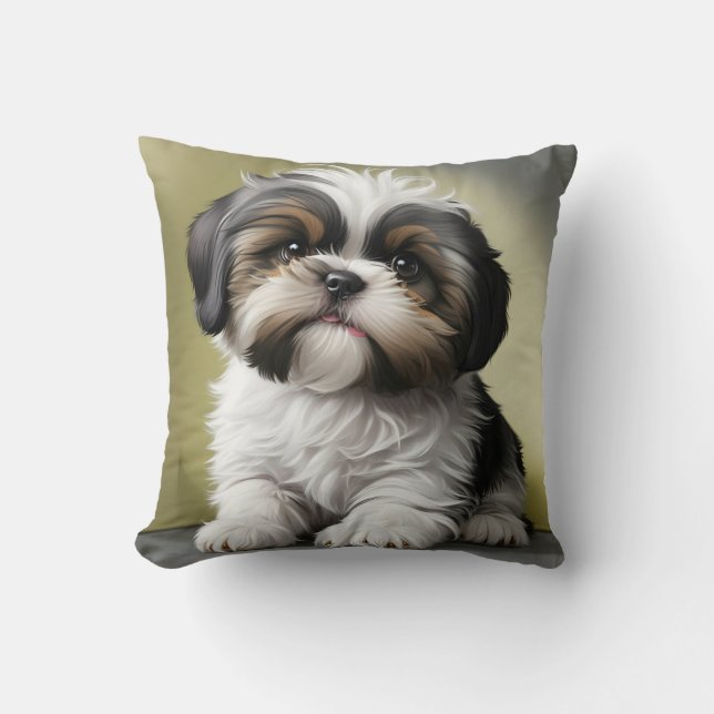 Cojín Decorativo Foto Mascota moderna, foto de perro, amante del pe (Anverso)