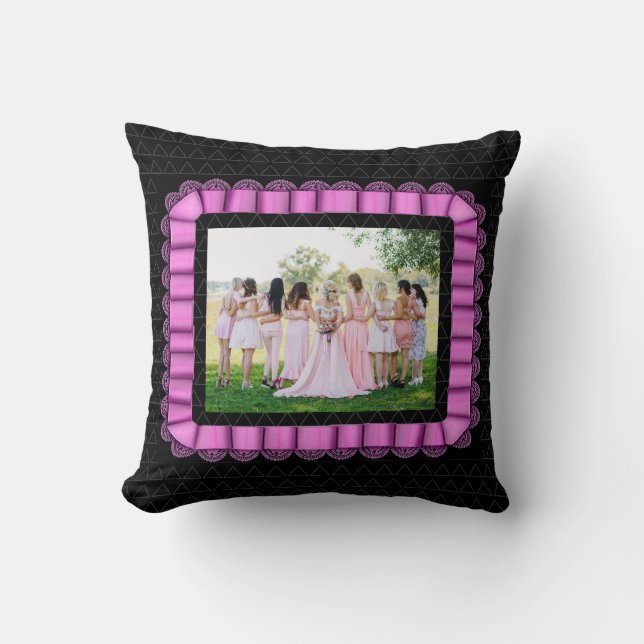 Cojín Decorativo Foto moderna Los mejores amigos Bridal Lace Purple (Anverso)
